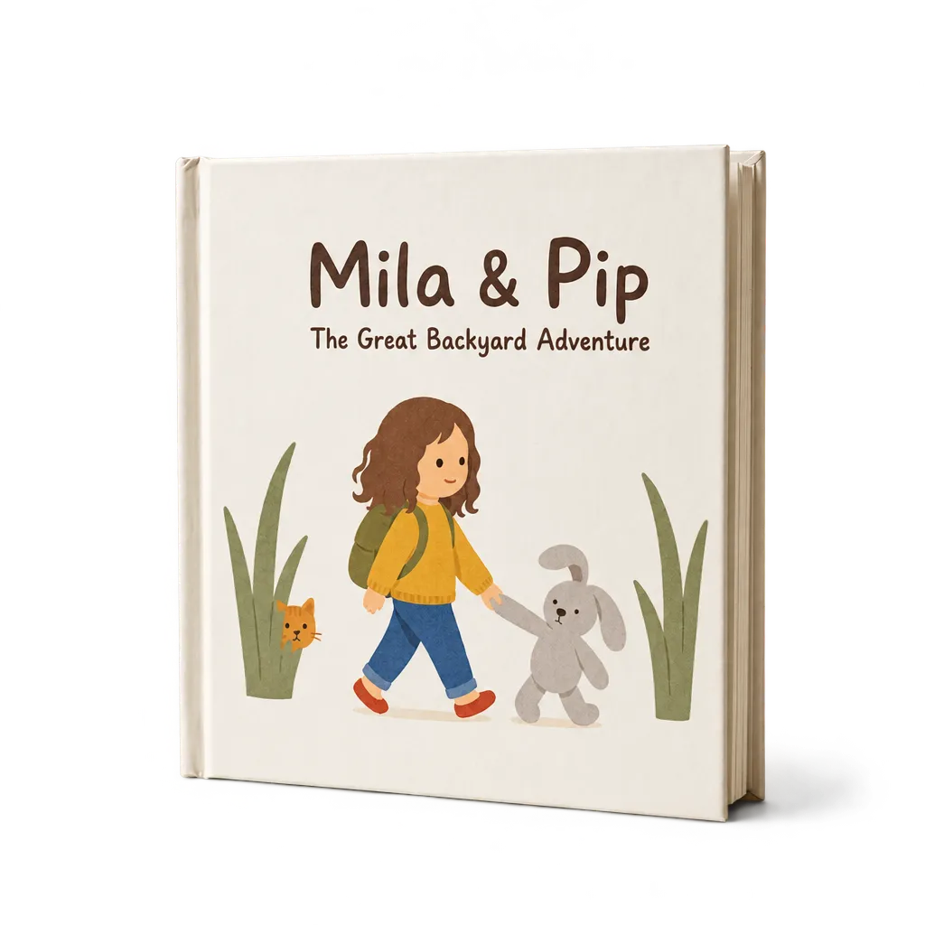 The hardcover of “Mila & Pip: The Great Backyard Adventure”